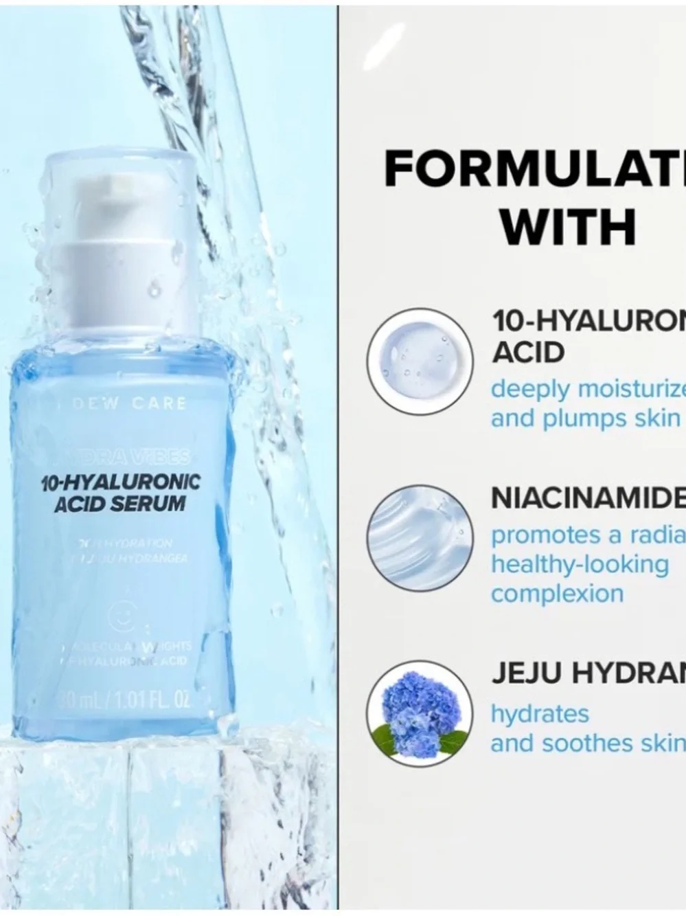 I Dew Care Hydra Vibes 10-Hyaluronic Acid Serum - Light Blue